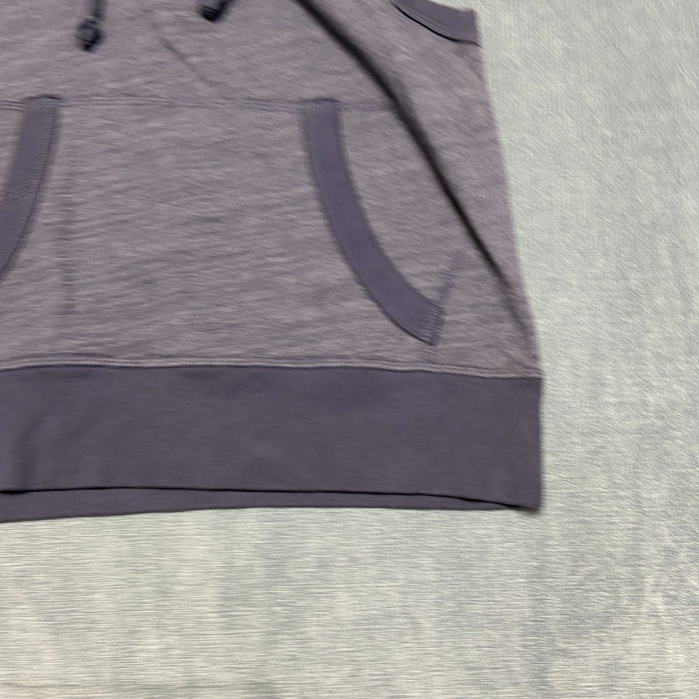 Civilianaire Knitwear Hooded Vest Mens M Gray Fleece Lined Drawstring 1/4 Zip - Picture 3 of 12